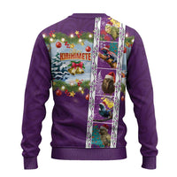 New Zealand Merry Christmas Ugly Christmas Sweater Maori Animals, Koru Tattoo - Purple Xmas Style LT03 - Polynesian Pride