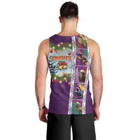 New Zealand Merry Christmas Men Tank Top Maori Animals, Koru Tattoo - Purple Xmas Style LT03 - Polynesian Pride