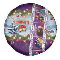 New Zealand Merry Christmas Spare Tire Cover Maori Animals, Koru Tattoo - Purple Xmas Style LT03 - Polynesian Pride