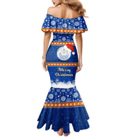 Marshall Islands Christmas Mermaid Dress Santa Claus and Coat of Arms Mix Polynesian Xmas Style LT03 - Polynesian Pride