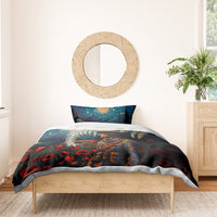 New Zealand Soldier ANZAC Day Bedding Set Silver Fern Starry Night Style LT03 - Polynesian Pride