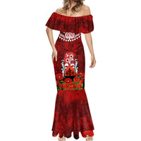 New Zealand ANZAC Waitangi Day Mermaid Dress Hei Tiki and Soldier LT03 - Polynesian Pride