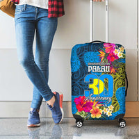 Palau Independence Day Luggage Cover 1st October 30th Anniversary Polynesian Jungle Flower LT03 - Polynesian Pride