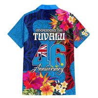 Tuvalu Independence Day Family Matching Mermaid Dress and Hawaiian Shirt 1st October 46th Anniversary Polynesian Jungle Flower LT03 - Polynesian Pride