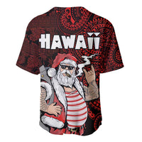 Hawaii Aloha Santa Claus Funny Polynesian Tattoo Baseball Jersey Red Color LT03 - Polynesian Pride