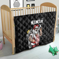 Hawaii Aloha Santa Claus Funny Polynesian Tattoo Quilt Black Color LT03 - Polynesian Pride