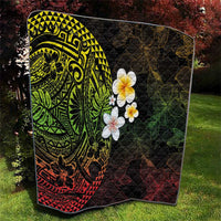 Hawaiian Hibiscus and Plumeria Polynesian Tribal Tattoo Quilt Reggae Color LT03 - Polynesian Pride