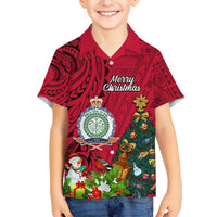 Personalised Niue Christmas Hawaiian Shirt Coat of Arms and Polynesian Tattoo Xmas Element Christmas Red Vibe LT03 - Polynesian Pride