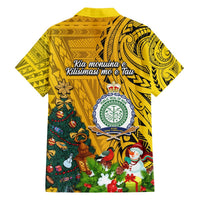Niue Christmas Hawaiian Shirt Coat of Arms and Polynesian Tattoo Xmas Element Christmas Yellow Vibe LT03 - Polynesian Pride