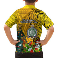 Niue Christmas Hawaiian Shirt Coat of Arms and Polynesian Tattoo Xmas Element Christmas Yellow Vibe LT03 - Polynesian Pride