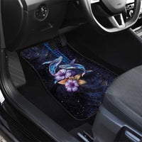 Hawaiian Whales Love Couple Car Mats Hibiscus and Kakau Art Tattoo Night Sky Vibe LT03 - Polynesian Pride