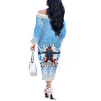 New Zealand Sky Diving Off The Shoulder Long Sleeve Dress Lets Get High