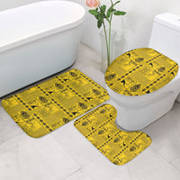 Papua New Guinea Heritage Motif Bathroom Set Yellow Version LT05 - Polynesian Pride