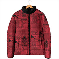 Papua New Guinea Heritage Motif Padded Jacket Red Version