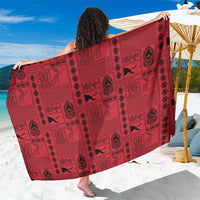 Papua New Guinea Heritage Motif Sarong Red Version
