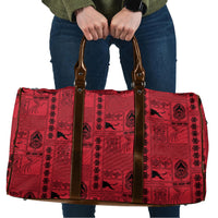 Papua New Guinea Heritage Motif Travel Bag Red Version LT05 Red - Polynesian Pride