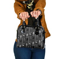 Papua New Guinea Heritage Motif Shoulder Handbag Black Version LT05 One Size Black - Polynesian Pride
