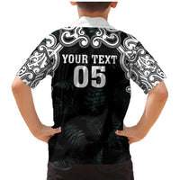 Custom New Zealand Fern Women Rugby Family Matching Mermaid Dress and Hawaiian Shirt Maori Pattern LT05 - Polynesian Pride