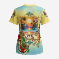 Aloha Hawaii Turtle Scrub Top Retro Style - Polynesian Pride