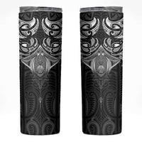 New Zealand Aotearoa Skinny Tumbler Maori Manta Ray Moko Black LT05 Black - Polynesian Pride