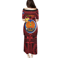 Personalized Papua New Guinea Gulf Province Puletasi Mix Coat Of Arms Polynesian Pattern LT05 - Polynesian Pride