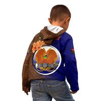 Personalized Papua New Guinea Manus Province Kid Hoodie Mix Coat Of Arms Polynesian Pattern LT05 - Polynesian Pride