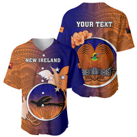 Personalized Papua New Guinea New Ireland Province Baseball Jersey Mix Coat Of Arms Polynesian Pattern LT05 - Polynesian Pride