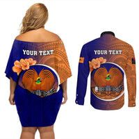 Personalized Papua New Guinea New Ireland Province Couples Matching Off Shoulder Short Dress and Long Sleeve Button Shirts Mix Coat Of Arms Polynesian Pattern LT05 - Polynesian Pride