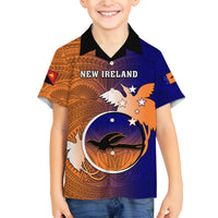 Personalized Papua New Guinea New Ireland Province Family Matching Summer Maxi Dress and Hawaiian Shirt Mix Coat Of Arms Polynesian Pattern LT05 Son's Shirt Blue - Polynesian Pride
