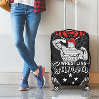 Samoa Wrestling Luggage Cover Samoan Wrestler Ulafala Style