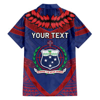 Personalised FAST Party Samoa Family Matching Off The Shoulder Long Sleeve Dress and Hawaiian Shirt Samoan Coat Of Arms Ulafala Style LT05 - Polynesian Pride