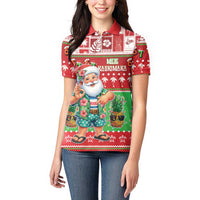 Mele Kalikimaka Hawaii Christmas Women Polo Shirt Funny Santa 67 Gen Alpha Slang - Polynesian Pride