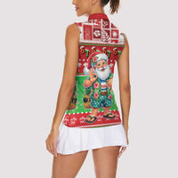 Mele Kalikimaka Hawaii Christmas Women Sleeveless Polo Shirt Funny Santa 67 Gen Alpha Slang LT05 - Polynesian Pride
