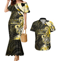 Sarcoma Awareness Couples Matching Mermaid Dress and Hawaiian Shirt You Are Stronger Than Sarcoma