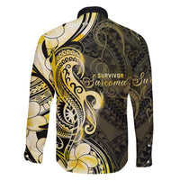 Sarcoma Awareness Family Matching Long Sleeve Bodycon Dress and Hawaiian Shirt You Are Stronger Than Sarcoma