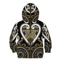 Custom Aotearoa Waikato Tainui Kid Hoodie Maori Tribal Pattern