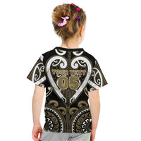 Custom Aotearoa Waikato Tainui Kid T Shirt Maori Tribal Pattern