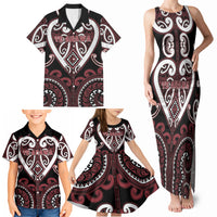 Custom Aotearoa Te Arawa Family Matching Tank Maxi Dress and Hawaiian Shirt Maori Tribal Pattern