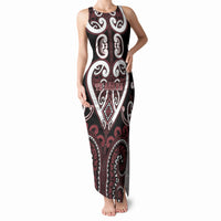 Custom Aotearoa Te Arawa Tank Maxi Dress Maori Tribal Pattern LT05 Women Red - Polynesian Pride