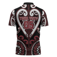 Custom Aotearoa Te Arawa Zipper Polo Shirt Maori Tribal Pattern LT05 - Polynesian Pride