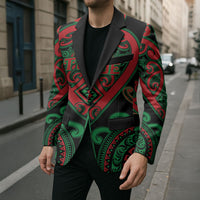 Custom Aotearoa Ngai Tuhoe Blazer Maori Tribal Pattern