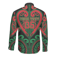 Custom Aotearoa Ngai Tuhoe Long Sleeve Button Shirt Maori Tribal Pattern LT05 - Polynesian Pride