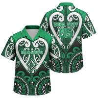 Custom Aotearoa Ngati Maniapoto Family Matching Summer Maxi Dress and Hawaiian Shirt Maori Tribal Pattern LT05 Son's Shirt Green - Polynesian Pride