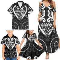 Custom Aotearoa Ngati Raukawa Family Matching Summer Maxi Dress and Hawaiian Shirt Maori Tribal Pattern LT05 - Polynesian Pride