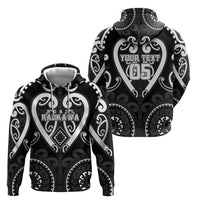 Custom Aotearoa Ngati Raukawa Hoodie Maori Tribal Pattern