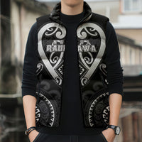 Custom Aotearoa Ngati Raukawa Sleeveless Puffer Jacket Maori Tribal Pattern