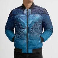 Polynesia Manta Ray Bomber Puffer Jacket Let's The Sea Set You Free - Polynesian Pride
