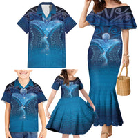 Polynesia Manta Ray Family Matching Mermaid Dress and Hawaiian Shirt Let's The Sea Set You Free LT05 - Polynesian Pride