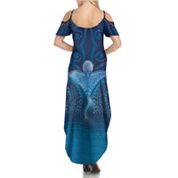 Polynesia Manta Ray Family Matching Summer Maxi Dress and Hawaiian Shirt Let's The Sea Set You Free LT05 - Polynesian Pride