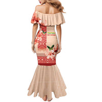 Papua New Guinea Oro Province Family Matching Mermaid Dress and Hawaiian Shirt Oro Birdwing Butterfly LT05 - Polynesian Pride